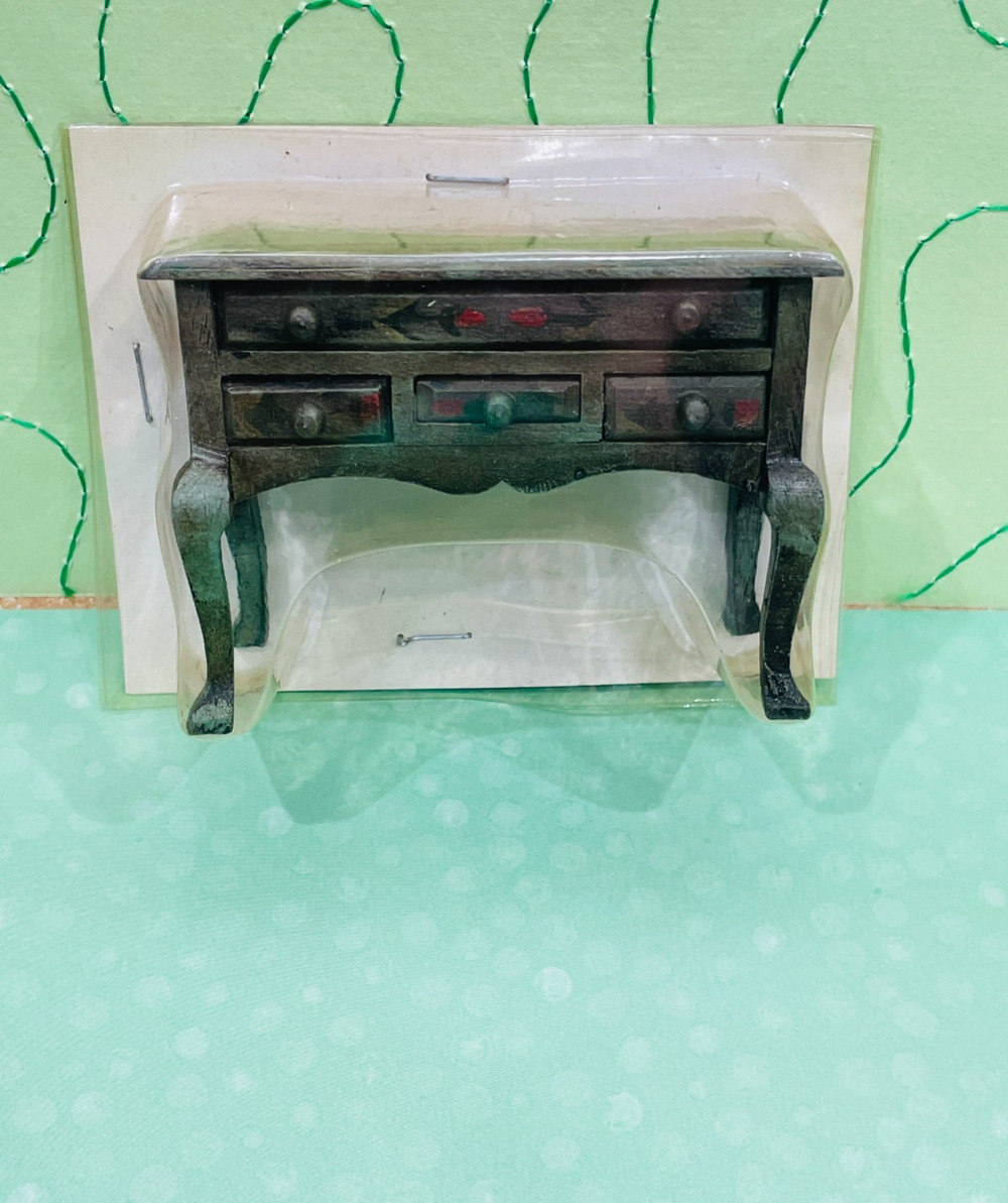 Vtg Russ Blast From the Past Miniature Furniture Cabinet Buffett Entryway Table